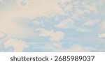 retro sky pattern on old paper texture. raster halftone vintage clouds.