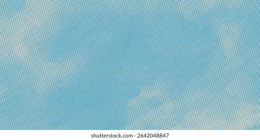 retro sky pattern on old paper texture. raster halftone vintage clouds. modern vector
