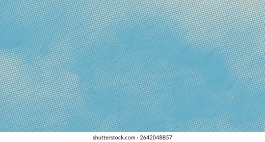 retro sky pattern on old paper texture. raster halftone vintage clouds. modern vector