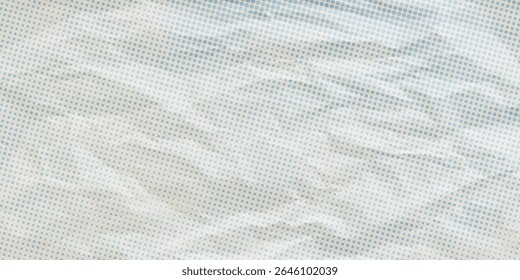 retro sky pattern on old paper texture. raster halftone vintage clouds. vector background
