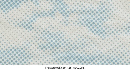 padrão do céu retro na textura de papel velha. raster meio-tom vintage nuvens. vetor fundo textura
