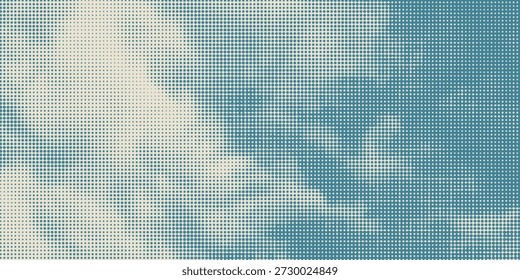 padrão do céu retro no fundo de papel velho. raster nuvens vintage