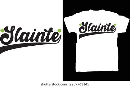 Retro Slainte Shamrock Beer Drinking Irish tee, St Patricks Day Premium T-Shirt