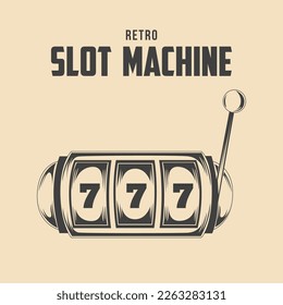 Retro Slot Machine Vector Stock Illustration
