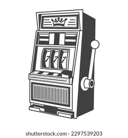 Ilustración de material de vectores de máquina de ranura retro