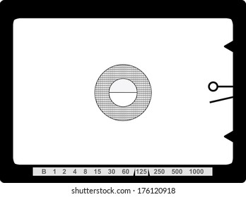 retro SLR viewfinder, with free space for your pics, vector