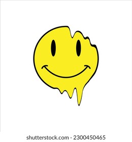 Retro Smile Sticker Vectordesign