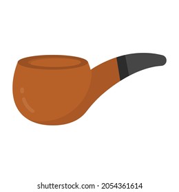 Un icono de tubo de humo retro en diseño plano