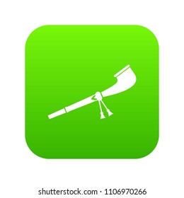 Retro smoking pipe icon digital green for any design isolated on white vector illustration