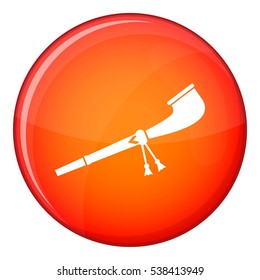 Retro smoking pipe icon in red circle isolated on white background vector illustration
