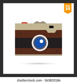 Retro snapshot camera icon