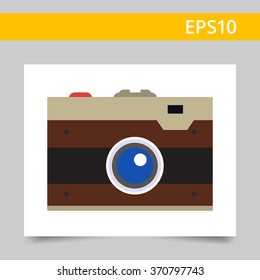 Retro snapshot camera icon