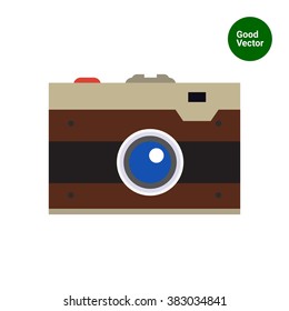 Retro snapshot camera icon