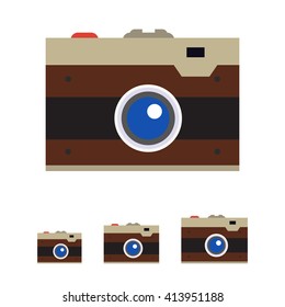 Retro snapshot camera icon