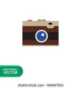 Retro snapshot camera icon