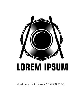 Retro Snare Drum Logo Template 