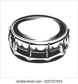 Retro Snare Drum vector, Vintage Snare Drum Illustration