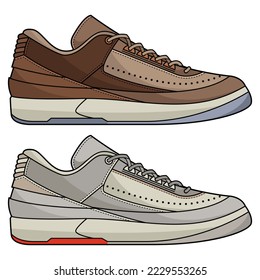 retro sneakers vector, vector EPS 10