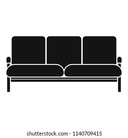 Retro sofa icon. Simple illustration of retro sofa vector icon for web design isolated on white background