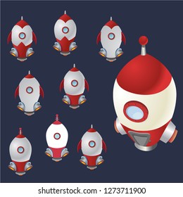 Retro Space Rocket 