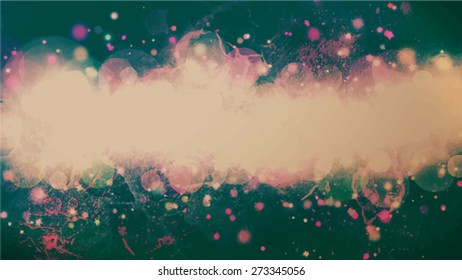 Retro sparkle brush strokes background. Vector version