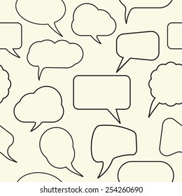 Retro speak bubbles seamless pattern