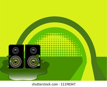 Retro speaker background