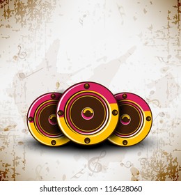 Retro speakers background. EPS 10.