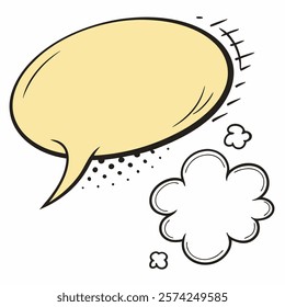 Retro speech bubble with cloud and dots ideal for business or creative advertising campaigns