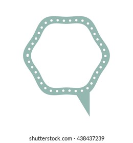 retro speech bubble isolated icon design