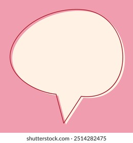 Retro Speech Bubble on Pink Background