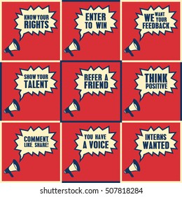 retro speech bubble set vector illustration vector