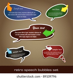retro speech bubbles set. vector illustration