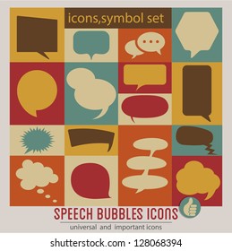 Retro speech bubbles set.Vector