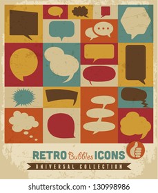 Retro speech bubbles set.Vector