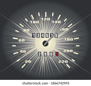 Retro speed meter. vector illustration