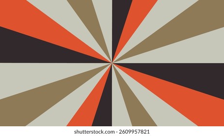 Retro spiral colorful background starburst geometric radial pattern. Circus or carnival rays background. Vector background