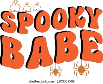 Retro Spooky Babe Halloween svg design