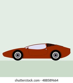 retro sport car icon