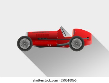 Retro Sport Car - Vector