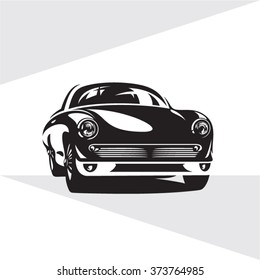 Retro sports car isolated vector