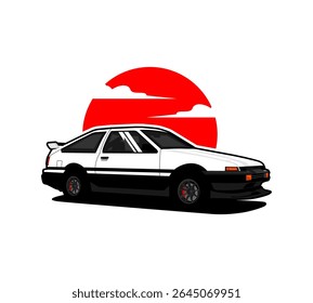 retro sports car vector illustration