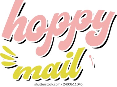 Retro Spring Packaging Easter  Craft Design. T-shirt Design. Illustration