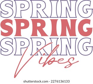 diseño de svg de resorte retro, nuevo diseño de svg de resorte retro, paquete svg de resorte retro