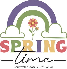 diseño de svg de resorte retro, nuevo diseño de svg de resorte retro, paquete svg de resorte retro