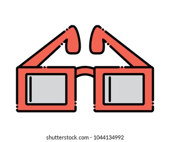 retro square glasses icon 