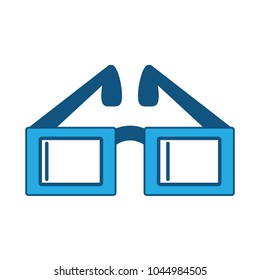 retro square glasses icon 