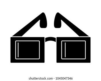 retro square glasses icon 