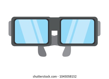 retro square glasses icon 