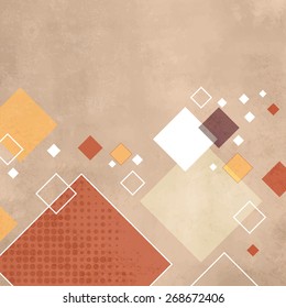 Retro squares - geometric pattern - abstract vintage rhombus background